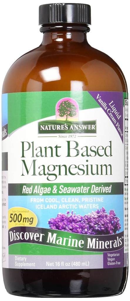Nature's Answer Marine-Based Liquid Magnesium 16-Ounces | Multi-Mineral Complex | Lieferungen 72 Trace Minerals | Keine künstlichen Aromen oder Konservierungsstoffe | Einzelzähl