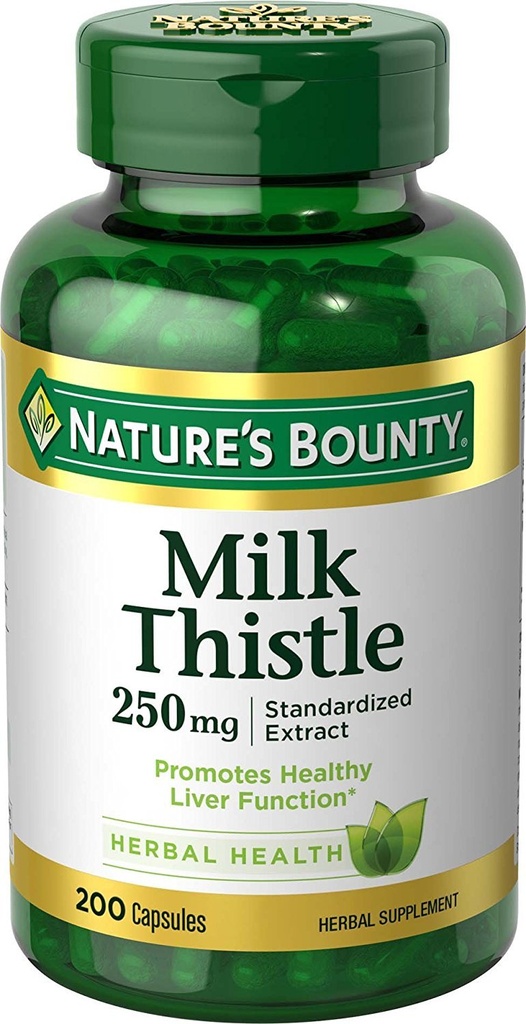 Nature's Bounty Milk Thistle 250 mg Capsules 200 ea