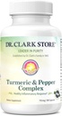 Dr Clark Store Turmeric & Black Pepper Extract – 710mg, 100 Kapseln, Immununterstützung, Antioxidans, Verdauungsgesundheitsergänzung für Erwachsene