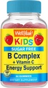 Eh bien, les enfants Vitamine B complexe sans sucre Gummies avec la vitamine C, acide folique