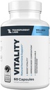 Transparent Labs Vitalität Testosteron-Booster - Testosteron-Ergänzung für Männer mit Ashwagandha KSM-66, PrimaVie Shilajit-Extrakt, & DIM zu unterstützen Vitalität, & Bioverfügbare Testosteron - 60 Zähler