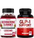Berberine Gummies mit Ceylon Cinnamon (60 Gummis) Premium Sugar Free Berberine Ceylon Cinnamon Supplement und GLP-1 Supplement (60 Count) unterstützen Gut Health & Metabolism - Non GMO & USA Made