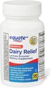 Caplets de soulagement des produits laitiers, original, enzyme de lactase, 120 pilules par équateur (paquet de 1) + Sticker