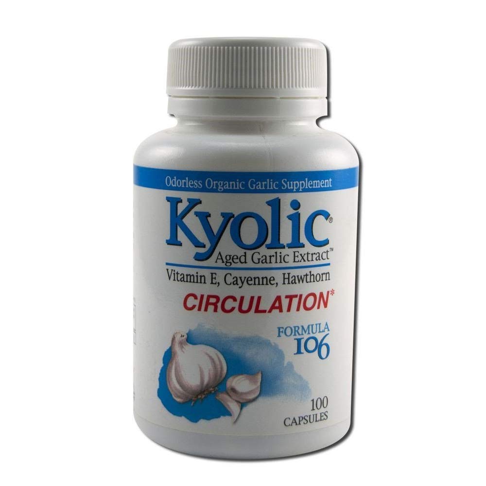 Kyolic - Formel 106 Aged Knoblauch Extrakt für Zirkulation - 3 Packung 100 Kapseln (300 Kapseln insgesamt)
