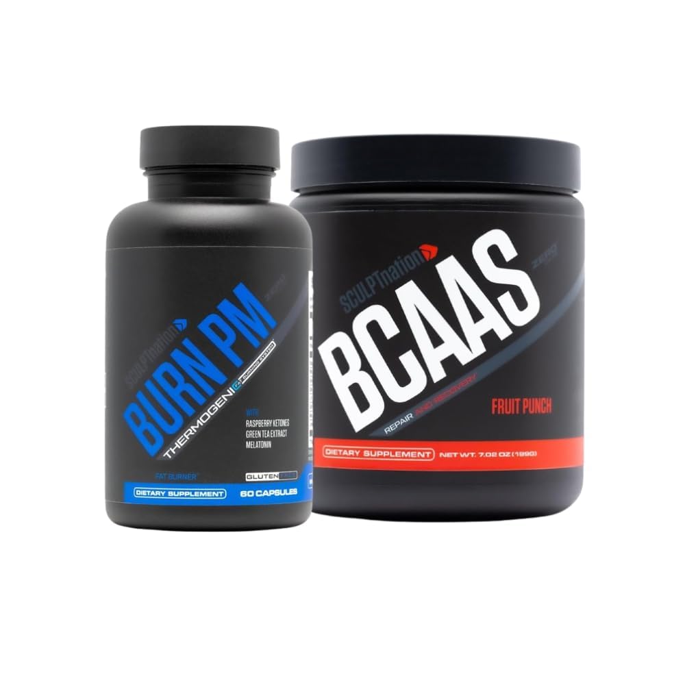 Sculpt Nation von V Shred Burn PM und BCAA Fruit Punch Powder Bundle