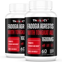 1600mg Fadogia Agrestis Tongkat Ali Supplément, Fadogia Agrestis Extrait pour les hommes avec Ashwagandha - Force maximale, 120 Softgels