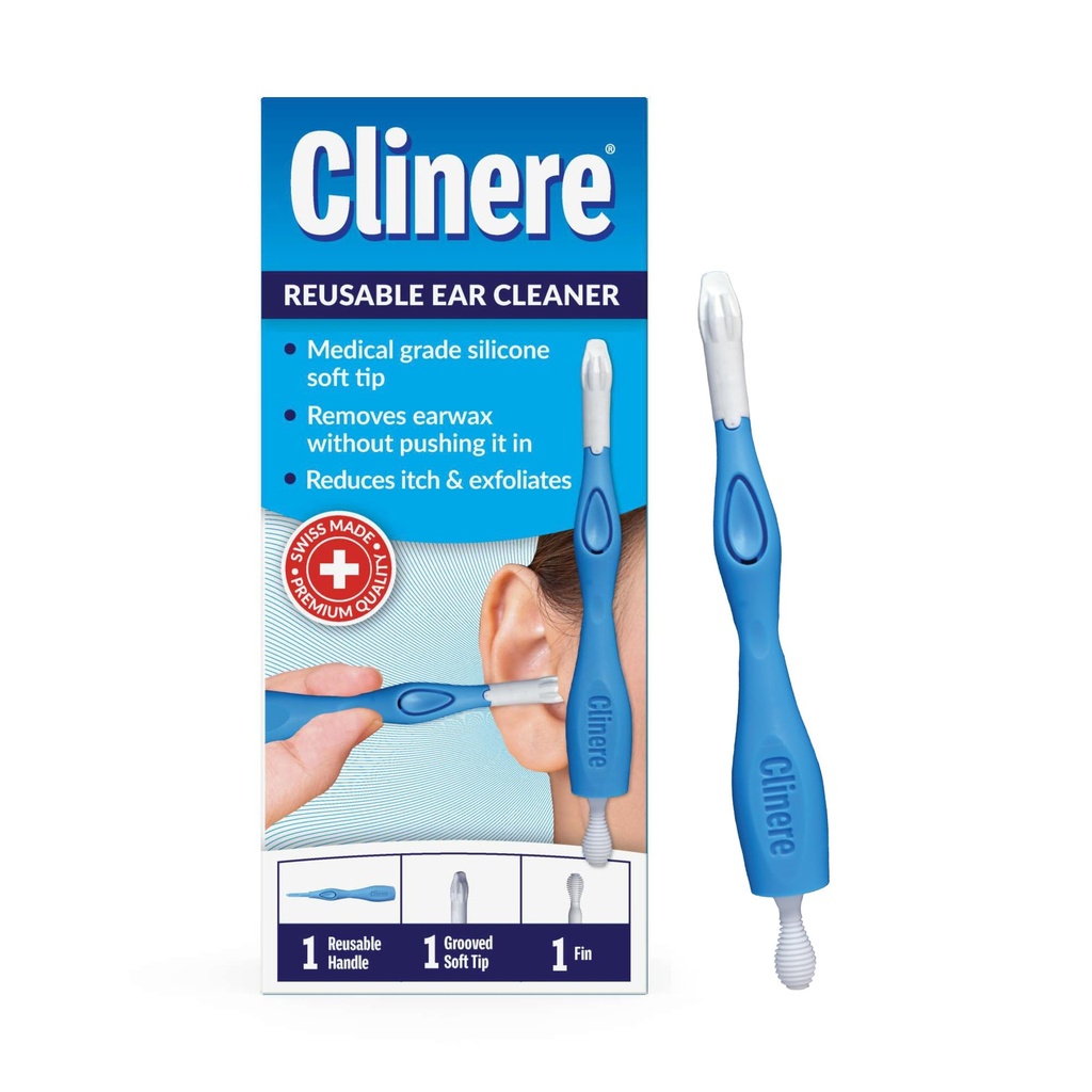 Clinere® Reusable Ear Cleaner Kit - Earwax Remover Tool for Gentle Ear Canal Cleaning & Itch Relief - Safe Home Ear Wax Removal - Reusable & Effective Ear Care Solution