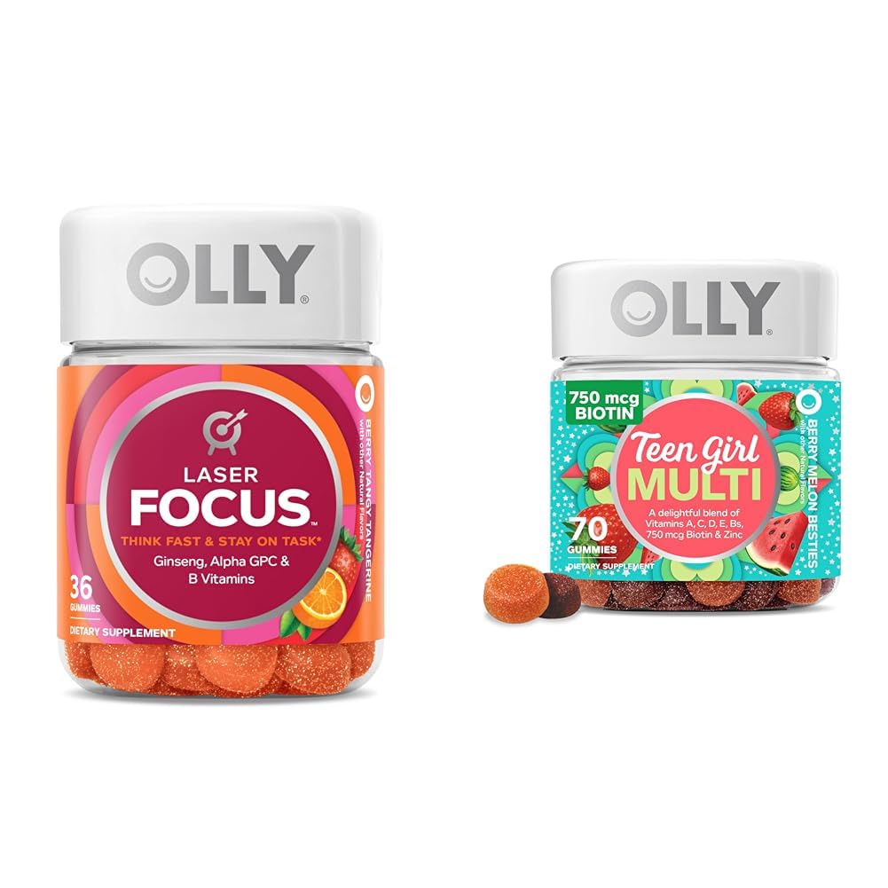 OLY Laser Focus Gummy 36 Comte et adolescente Multi 70 Comte Berry Melon