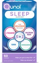 Qunol Sleep Support, 5 in 1 Non-Habit Forming Sleep Aid, Supplement mit zeitveröffentlichtem Melatonin 5mg, Ashwagandha, GABA, Valerian Root, L-Theanine, 60ct Capsules
