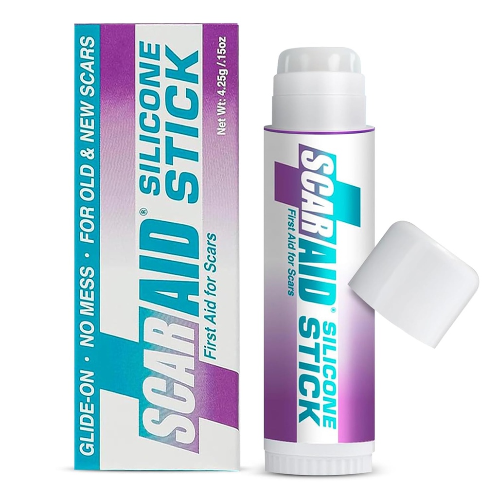 Gel de cicatrice de silicone pour cicatrices après chirurgie, suppression de cicatrice de section C et de cicatrice profonde, bâton de silicone, gel de cicatrice de silicone pour cicatrices chirurgicales et traitement de cicatrices kéloïde, gel de silicone pour cicatrices après chirurgie, 4,25g