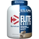 Dymatiser la poudre de protéines de caséine Elite, les cookies et la crème, 100 % de caséine micellaire, 25g de protéines, 5,4g de BCAA, 2,3g de Leucine, absorption lente pour la récupération musculaire nocturne, 4 lb (53 portions)