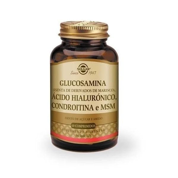 Solgar Triple Strength Glucosamine Chondroitin MSM, 60 Tabletten - Fördert gesunde Gelenke, Unterstützt bequeme Bewegung - Muscheln kostenlos - Glutenfrei, Dairy Frei - 30 Servierungen
