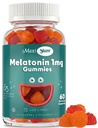 Maxi Health 1mg Mélatonine Gommies – Mélatonine à croquer pour enfants avec cerise naturelle et saveur orange – Supplément d'aide au sommeil pour adultes et bébés pour soutenir les nuits reposantes (60 Nombre)