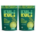 Kuli Kuli Moringa Oleifera Bio Blatt Pulver & Grün Smoothie, 100% reine USDA Certified & Non-GMO Moringa Pulver, Groß mit Glatteien, Tee und Essen, 2 Pack