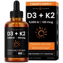 NutraChamps Vitamin D3 K2 Tropfen, flüssiges Vitamin D3 5000 IU & K2 D3 mit MK7, Vitamin D Tropfen für Kinder, Knochen, Herz- und Immungesundheit, flüssiges Vitamin D im MCT-Öl zur besseren Absorption