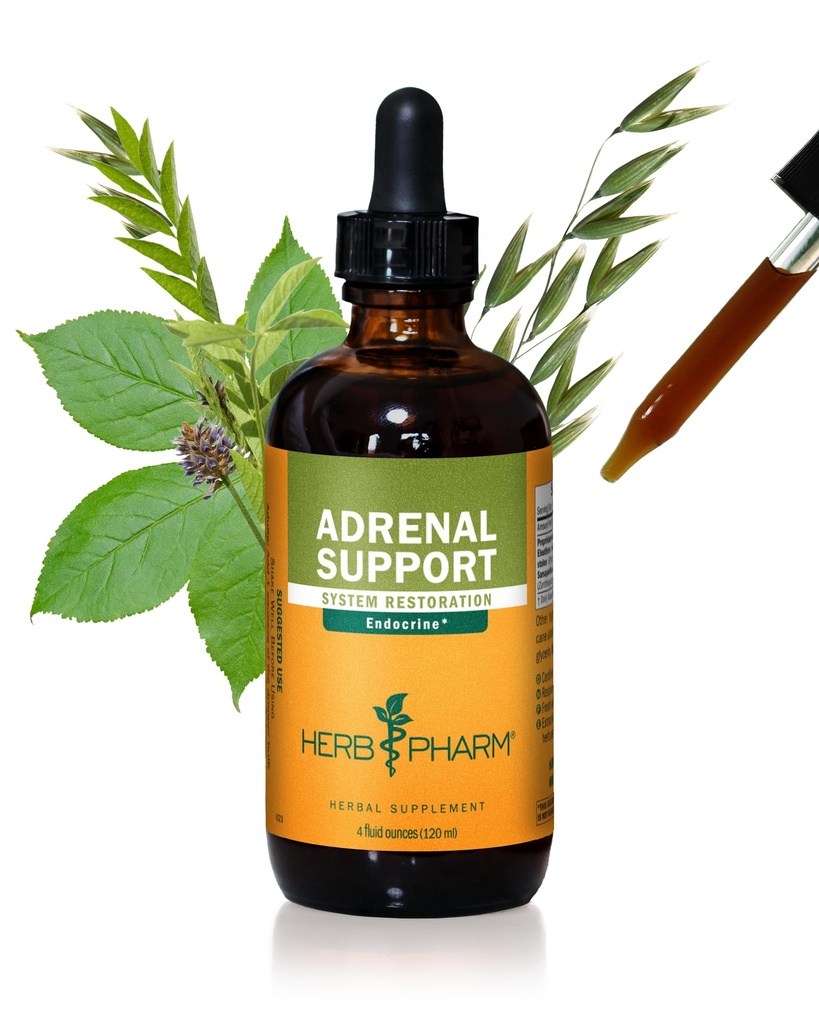 Herb Pharm Adrenal Support Liquid Herbal Formula with Eleuthero and Licorice Liquid Extracts - 4 Ounce