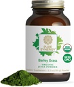 PURE SYNERGY Organic Barley Grass Juice Powder | Chlorophyll-Rich Greens Powder | Organic Cold-Pressed Gerste Grass Juice | for Energy, Detox, and Digestion Support (5.3 Unze)