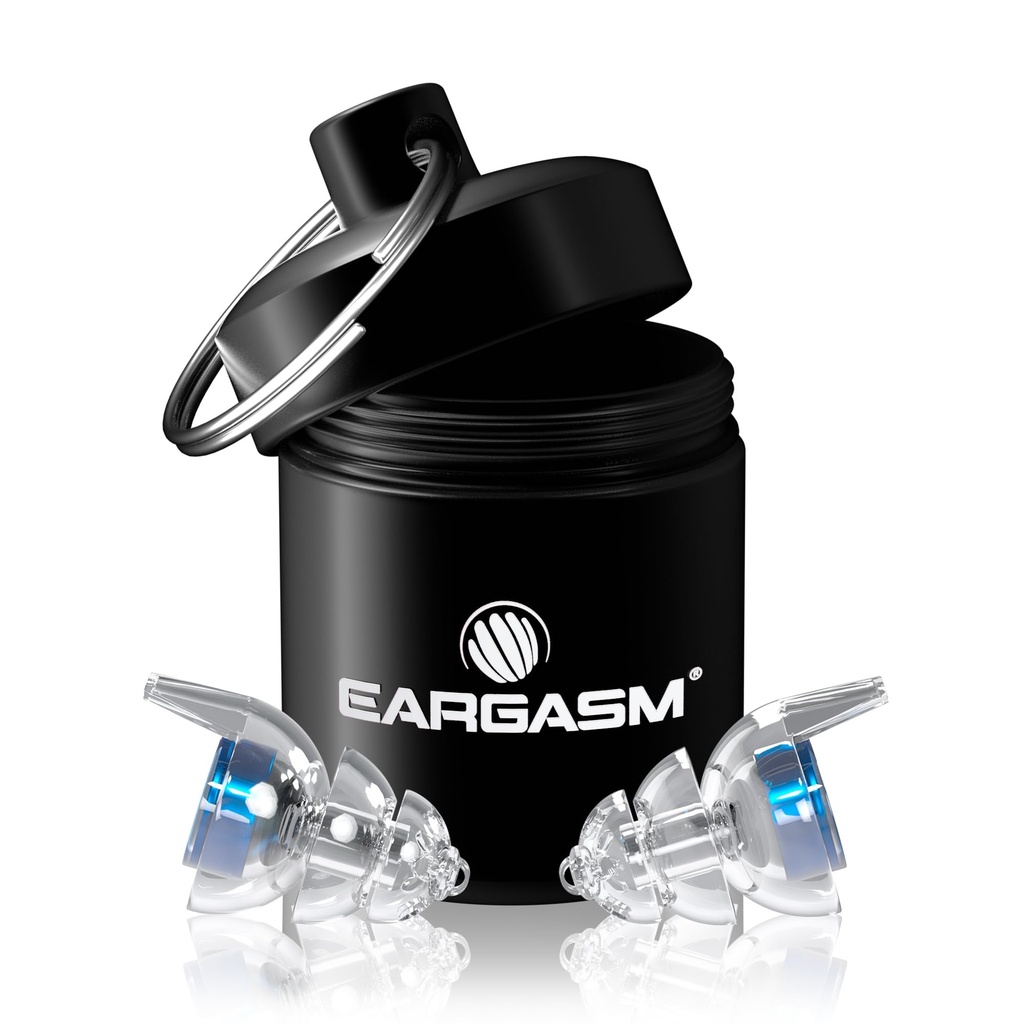 Eargasm Smaller Ears Blue Earplugs for Concerts, Festivals, Musicians, Night-Life, Motorcycle Hearing Protection - Reusable Ear Plugs for Small Ear Canals, High Fidelity Noise Reduction up to 21 dB