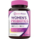 Arzt Rezepte Probiotische Frauen, 120 Caps 50 Milliarden CFU 16 Stämme, mit Organic Cranberry, Verdauungs Immune Vaginal & Harn Gesundheit, Regal stabil, verzögerte Freisetzung, keine Soja-Gluten-Milch
