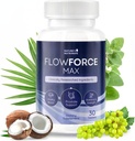 FlowForceMax Kräuter-Supplement - Natürliche pflanzenbasierte Formel mit Sägen Palmetto Extrakt | 30 Kautabletten, 1 Monat Versorgung, Made in USA