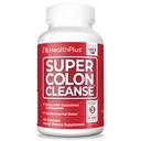 Health Plus Super Colon Nettoyer 30 jours d'approvisionnement en détox doux, musc de Psyllium, probiotiques pour le soulagement de la constipation et le soutien digestif, 120 capsules
