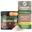Poudre monohydratée EarthNutri Creatine - Supplément de créatine pur pour la force musculaire, la force et la performance - Non-OGM, sans sucre, sans additif – pour les hommes et les femmes, aromatisé 250g