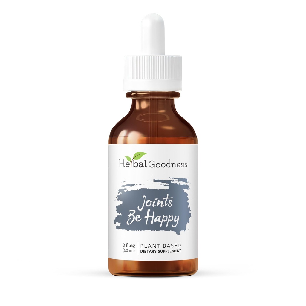 Herbal Goodness Joint Be Happy | Joint & Bone Support Ergänzungen für Männer & Frauen | Bio-Saft für Knie & Back Health 2oz.