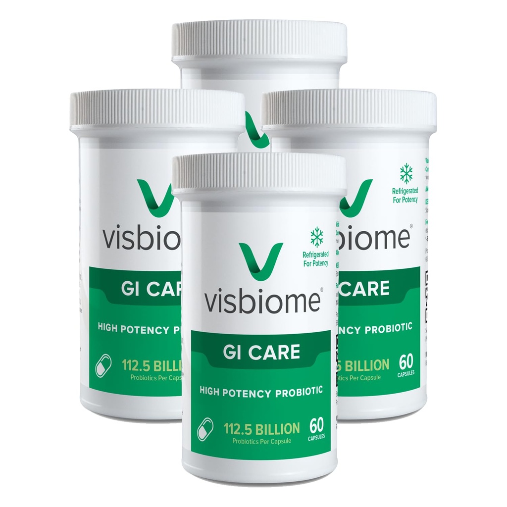 Visbiome® GI Care - High Potency Probiotic - 112.5 Billion CFU Live Probiotics, Original De Simone Formulation, Made in USA, 240 Capsules.