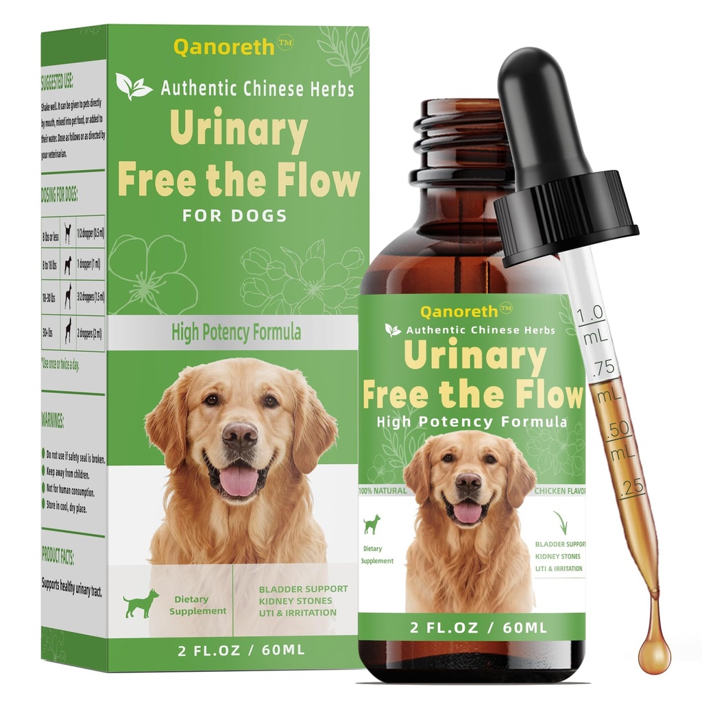 Bladder & Kidney Stones Dissolver for Dogs – Natural Dog UTI Treatment & Urinary Tract for Dogs, Stone and Crystals Fragment Flush & Prevention, Vet-Formulated Dog Urinary Tract Infection Support