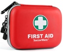 SuccorWare 150 Pieces Mini First Aid Kit - Small Medical Kit with Hard Shell - Emergency First Aid Kit for Car, Travel, Home, Outdoor, Office, Camping, Hiking (Red)