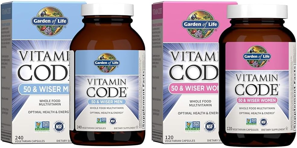 Garten des Lebens Multivitamin für Männer & Multivitamin für Frauen - Vitamin Code 50 & Wiser Frauen Rohe ganze Nahrung Vitamin Supplement