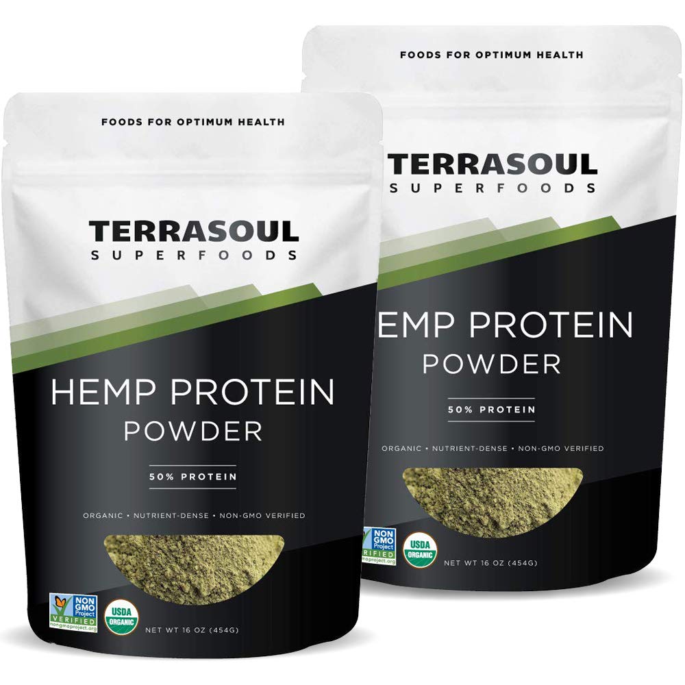 Terrasoul Superfoods Bio Hanfprotein Pulver (50% Protein), 2 Pfund