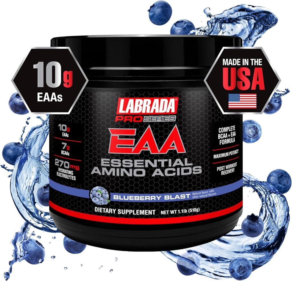 Pro Series EAA Maximum Potency Complete Essential Amino Acid Hydrating Formel mit 10g EAAs 7g BCAAs & 270mg Hydrating Elecrolytes Erholung und Leistung (Blueberry Blast)