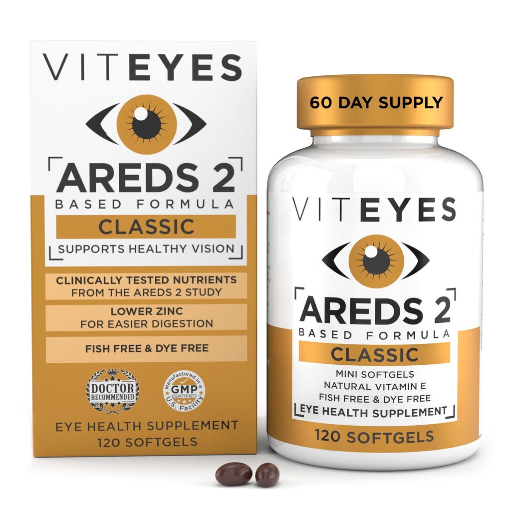 VITEYES® AREDS 2 Softgels, 120 Count - Single Daily Dose Eye Vitamin