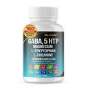 GABA 5-HTP L-Tryptophan L-Theanin Vitamin D3 Vitamin B6 Holy Basil Valerian Chamomile Ginkgo Biloba Ginger -150 Kapseln- Made in USA
