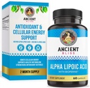 Ancient Bliss Alpha Lipoic Acid Supplement, Antioxidant and Energy Support, ALA Supplement with Bioperine, No Gluten and Soy, 600mg per Serving, 60 Vegan Capsules