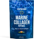 CORREXIKO Marine Collagen Powder Supplement Unflavored - 10.000mg Doppelhydrolysierte Collagen Peptide pro Servierung - Formuliert für maximale Absorption - Haar, Haut und Nägel - 5oz, 14 Servietten
