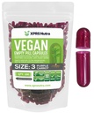 XPRS Nutra Taille 3 Capsules vides - 100 Culots vides Vegan - Pilules vides végétariennes - Bricolage Gélule végétale Remplissage - Caps de pilules veggie (carotte pulpeuse)
