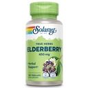 SOLARAY Elderberry Berry & Flower 450mg | Unterstützung für allgemeines Wohlbefinden während kalten Monaten | mit Flavonoiden & phenolischen Verbindungen | Non-GMO | 100ct