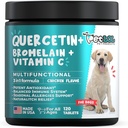 Quercetin für Hunde mit Bromelain & Vitamin C - Allergy & Itch Relief, Immun- & Entzündungsunterstützung - 120 Chewable Tablets Made in USA
