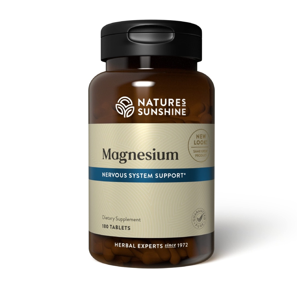 Nature's Sunshine Magnesium, 250 mg, 180 Tablets | Unterstützt sowohl die Nervösen als auch die Struktursysteme durch die Unterstützung von Muskeln entspannen und die Energieproduktion maximieren