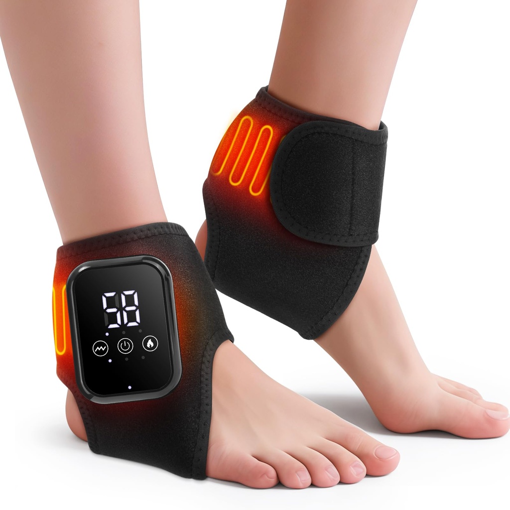 2PCS Foot Massager for Neuropathy, 3-in-1 Cordless Foot and Ankle Massager for Heel, Arch & Ankle Relief, 2000mAh Rechargeable