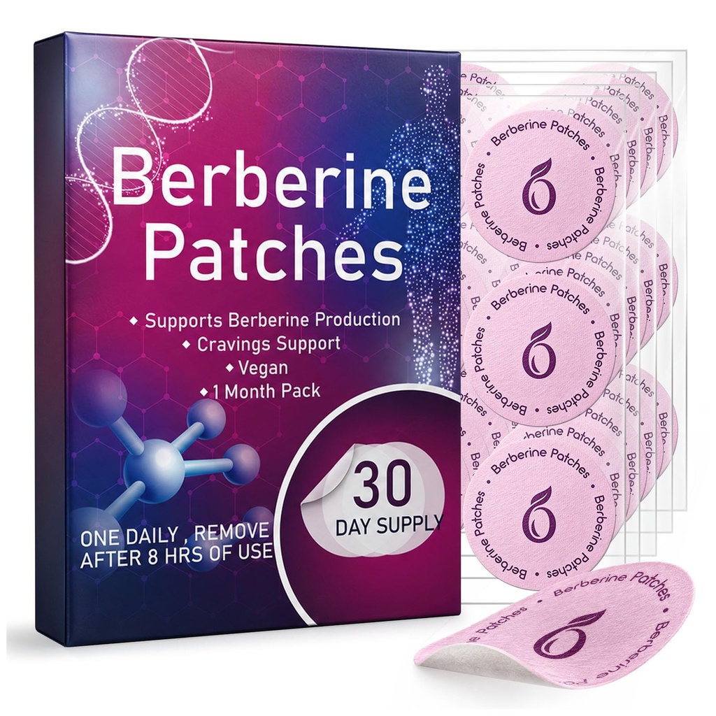 Berberine Patches, 30Pcs Natural Formula Body Care Patches for Men & Women