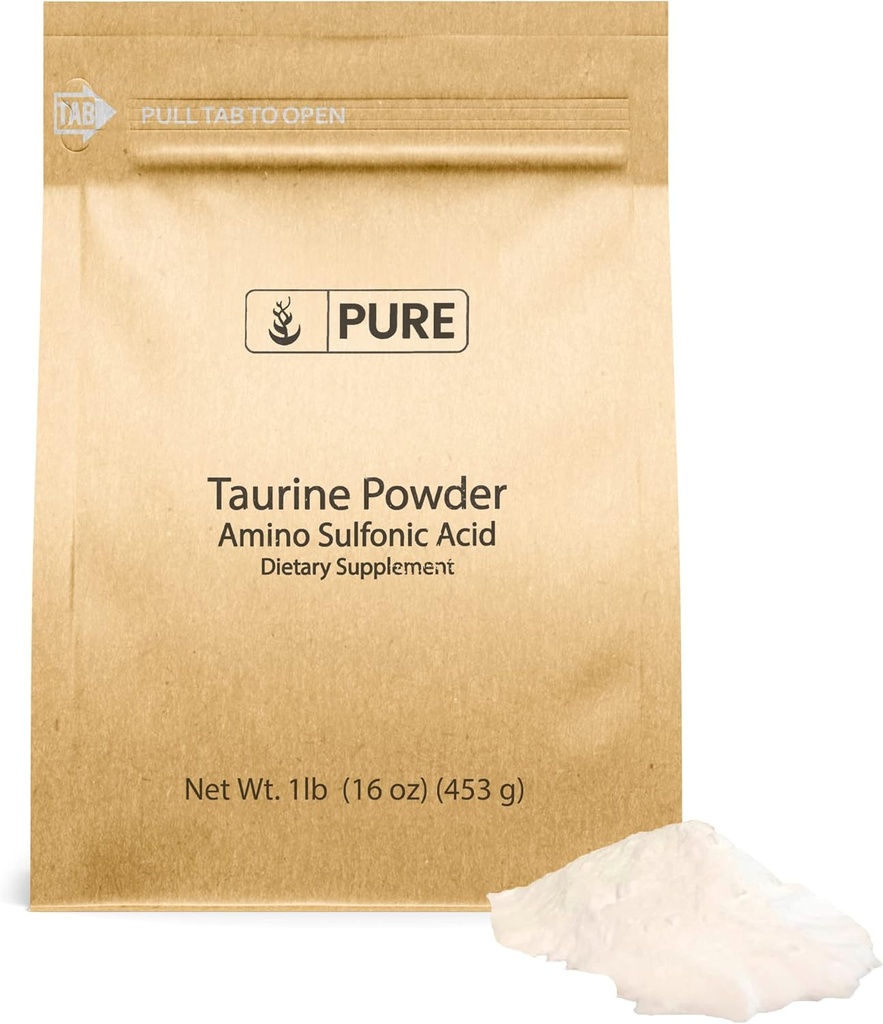 PURE ORIGINAL INGREDIENTS Taurinpulver (1 lb) Nahrungsergänzung, Immer rein, keine Zusatzstoffe