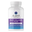 DR. EMIL NUTRIITION Multi collagène Peptides Plus Biotine et vitamine D - Suppléments Biotine et collagène pour la peau et les ongles - Pilules Biotine pour la croissance des cheveux
