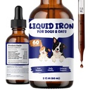 Liquid Iron Supplement for Dogs & Cats, Blood Health & Vitamin B12 Drops