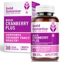 Bold Cranberry Plus – 36 mg PACs – 100% löslich PAC– Urinär Tract UTI Support- Cranberry Pillen für Damen und Herren mit Non-GMO Vitamin C – 30 Vegan Capsules