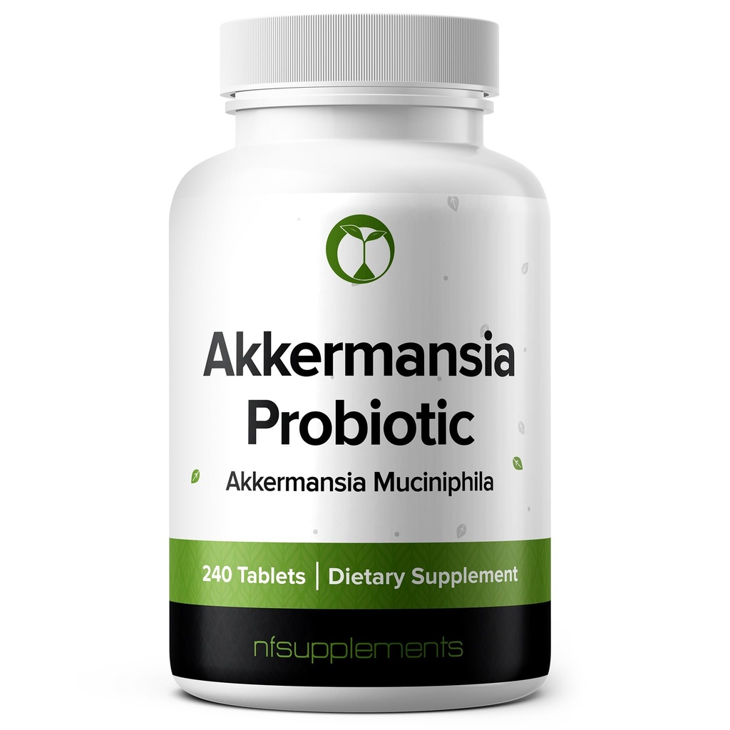 Akkermansia Muciniphila Probiotic Supplement 240 Comprimés 100 millions de probiotiques AFU pour les hommes et les femmes soutient la santé digestif intestinale et gut (240, Akkermansia Muciniphila)