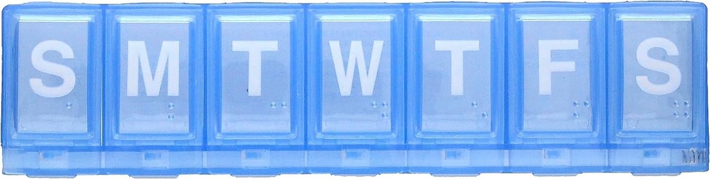 EZY DOSE Weekly (7-Day) Pillenplaner, Medizin-Gehäuse, Vitamin Organizer-Box, große Schließungskompartments zur sicheren Verschreibung Medikamente und Verhindern zufällige Verwürfe, Blau