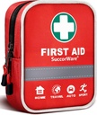 130 Pieces First Aid Kit with Hospital Grade Medical Supplies - Includes Emergency Blanket, Bandage - Great for Home, Outdoors, Office, Car, Travel, Camping, Hiking, Boating